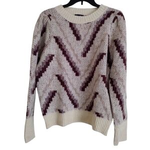 Vici multicolor eighties abstract style Grandpa pullover sweater size Large